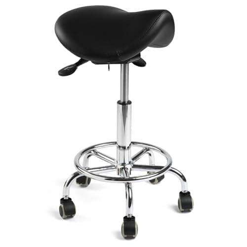 Ailyful Saddle Stool with 12-Degree Tilt and Foot Ring