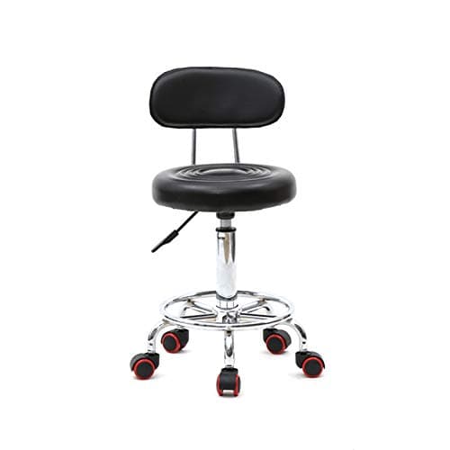 Kcelarec Swivel Salon Stool with Removable Backrest