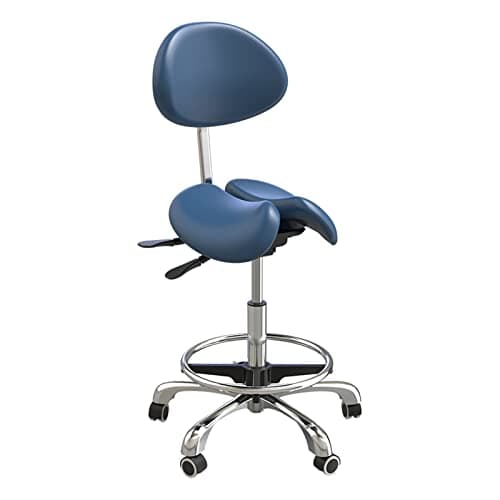JMYSD Split-Seat Saddle Stool with Tilting Back and Seat
