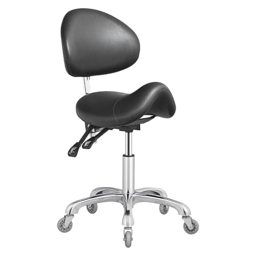 TIMARIZE Saddle Stool with Backrest