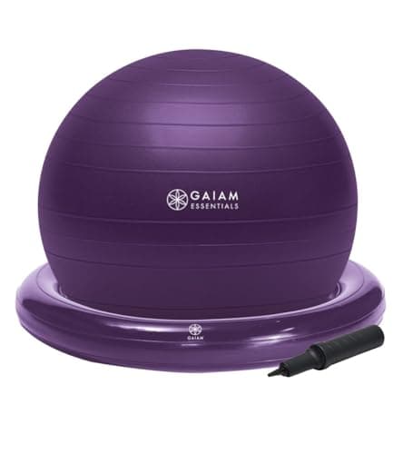 Gaiam 05-63739 Essentials Balance Ball and Base Kit, 65 cm