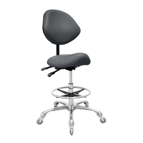 Nazalus Saddle Stool with Back and Footrest