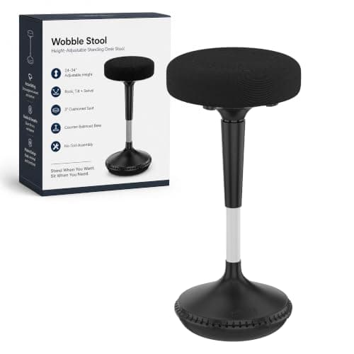 Uncaged Ergonomics Height-Adjustable Wobble Stool