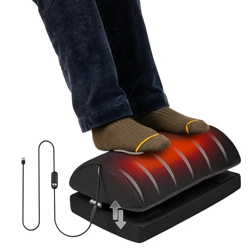 Mind Reader Heated Memory Foam Footrest