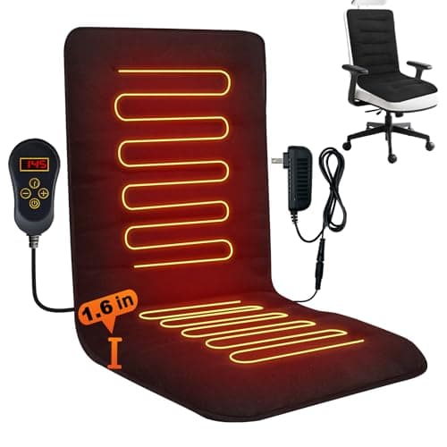 HotCalyto 12V Heated Seat Cushion, 1.6 in Memory Foam