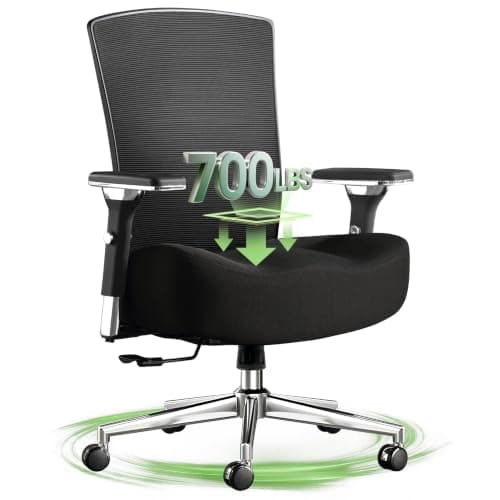 BLISNEST Big and Tall Chair with W-Shaped Seat, 700 lb