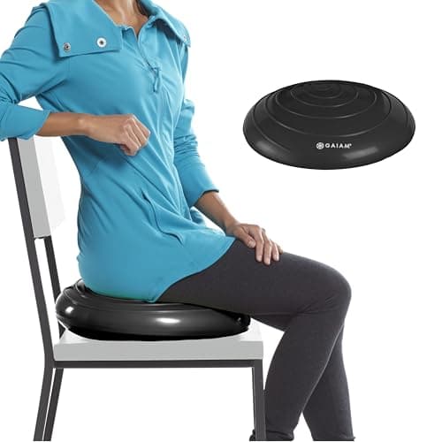 Gaiam Balance Disc Wobble Cushion, 16 in (Black)