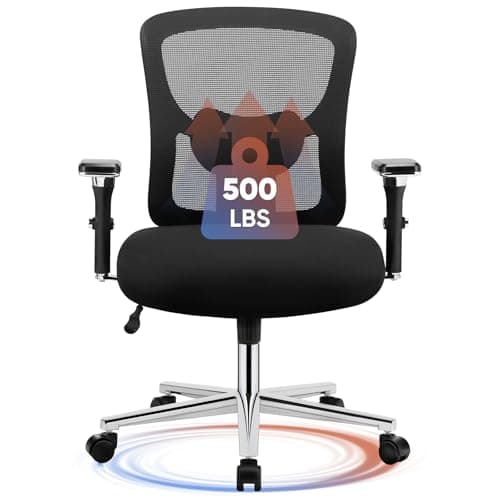 DUMOS Big and Tall Mesh Chair, 500 lb