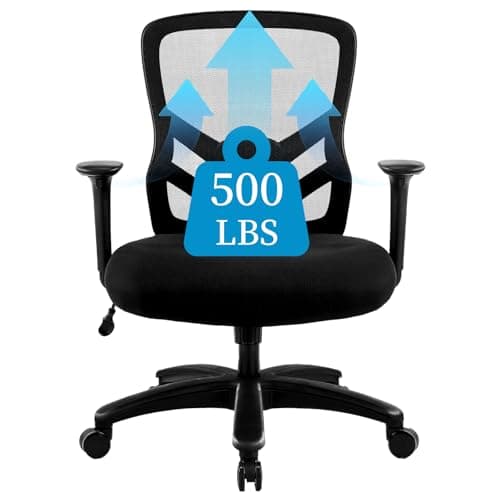 YFO Big and Tall Mesh Chair, 500 lb