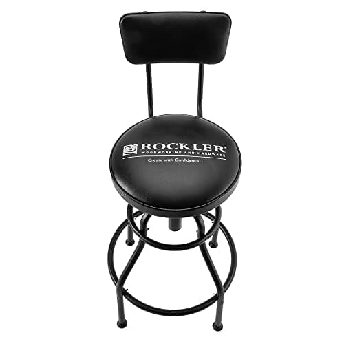 ROCKLER Pneumatic Shop Stool with Adjustable Backrest